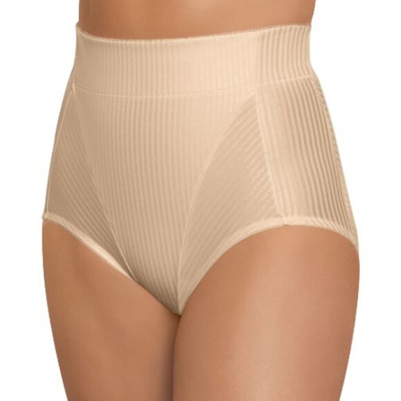 Glamorise $45 HIGH-WAIST Medium FITS 27-28" Brief TUMMY CONTROL Shaper Nude NEW - Picture 1 of 10